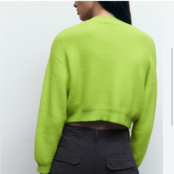 Zara SOFT TOUCH CROPPED KNIT SWEATER - Picture 5 of 5